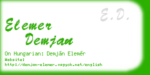elemer demjan business card
